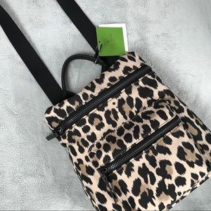 Kate Spade Leopard Convertible Backpack Bag.